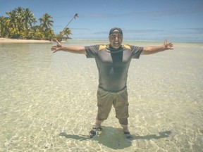 Frank Greco, who produces "The Travel Guy - Know Before You Go" series, is pictured in the Cook Islands in this handout photo.