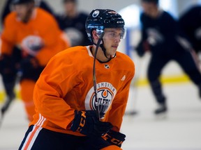 Edmonton Oilers Matt Benning during practice on Thursday September 28, 2017 in Edmonton.