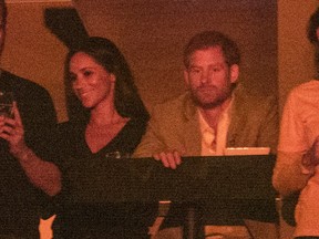 Prince Harry attends the Closing Ceremony of the Invictus Games in Toronto with Meghan Markle. (Euan Cherry/WENN.com)
