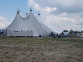 Last week the Railway City Big Top fell down for the second time in a month. (File photo)