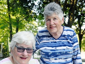 Author Gloria Alcock (left) spent some time in Mitchell a couple of weeks back with friend Elaine Brown, enjoying both the community and the company. While in West Perth, Alcock held two book readings from Nurse At The Top Of The World, one in Mitchell and the other in Fullarton. ANDY BADER/MITCHELL ADVOCATE