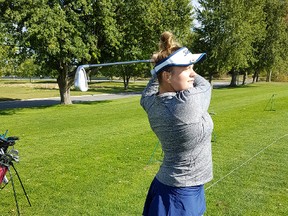 Madison Barber, after winning the Kingston Area and Eastern Ontario titles, will be representing the Frontenac Falcons at the Ontario Federation of School Athletic Associations golf championships, Oct. 11-12 in North Bay. (Supplied photo)