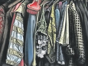 Costumes from the Stratford Warehouse No 06, a painting by Chris Klein, is also part of an exhibit opening next week at Westland Gallery.