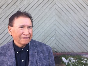 Paul First Nation Chief Arthur Rain. Pictured as Alberta's child intervention panel held a meeting on his reserve on Oct. 2, 2017.