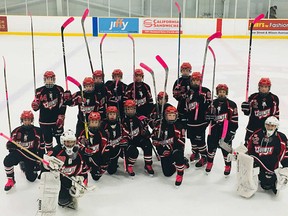 The Bonn Law peewee QRD team salutes the crowd following their final game at last weekend's Tyler Cragg Memorial Tournament in Toronto. (Submitted photo)
