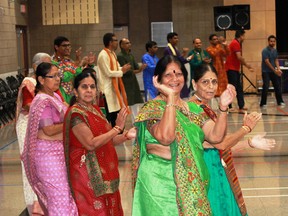 Dancers dancing traditional folk dances circled the auditorium of St. Matthew's Catholic School on in celebration of Navratri.
CARL HNATYSHYN/SARNIA THIS WEEK