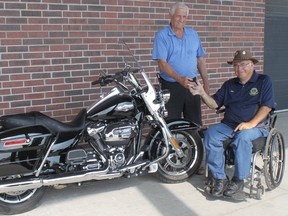 Harvey Livingston of Lucknow recently snagged the keys to a 2017 Harley Davidson Road King FLHR, which was was first prize in a draw on Sept. 23, 2017 at the International Plowing Match in Walton. The excited winner picked up the keys and bike at Rocky’s Harley Davidson in London.