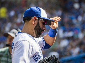 Toronto Blue Jays' Jose Bautista against the New York Yankees in Toronto on Sept. 24, 2017. (Ernest Doroszuk/Toronto Sun/Postmedia Network)