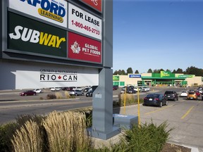 Retail plazas owned by RioCan in London. (DEREK RUTTAN, The London Free Press)