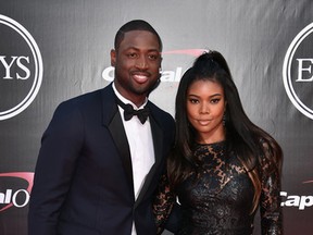 NBA player Dwyane Wade (L) and actress Gabrielle Union attend the 2016 ESPYS at Microsoft Theater on July 13, 2016 in Los Angeles, California. (Photo by Alberto E. Rodriguez/Getty Images)