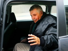 Gordon Stuckless leaves Old City Hall court in Toronto on Nov. 5, 2014. (Veronica Henri/Toronto Sun)