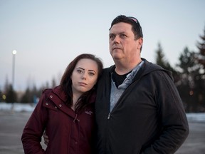 Sean O'Leary stands with his daughter Paige, who has struggled with drug addiction.