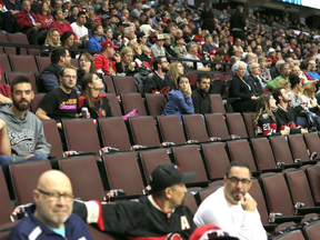 Empty seats in the first period during an Ottawa Senators game last season. WAYNE CUDDINGTON, POSTMEDIA