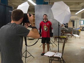 Ottawa Senators defenceman Erik Karlsson is photographed on the first day of training camp on Sept. 14, 2017. (THE CANADIAN PRESS/Adrian Wyld)