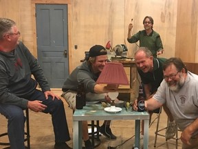 Rehearsals of "Guys in the Garage" at the Blyth Memorial Hall. The play will be performed on October 26, October 27 and October 28, at 8pm.