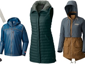 Less is more: Columbia’s versatile 3-in-1 women’s Jacket of All Trades has you covered, from seriously cold to a mild chill, from the wild outdoors to more urban environments; columbiasportswear.ca.

Layer it on: Mountain Hardwear’s super chic Packdown vest is the perfect layering piece, offering core warmth with a stylish silhouette to move you through the fall, winter and spring; mountainhardwear.ca.

Get fleeced: The most advanced fleece is lightweight, thin and packable and the MEC Teslin Sweater Zip is perfect for chilly mornings, long evenings and anywhere there’s a chill in the air; mec.ca.

Shell game: Stay dry and in motion on your fall adventures with the Outdry Ex Stretch Hooded soft shell jacket. Add layers underneath to outsmart Mother Nature through the cold; columbiasportswear.ca.

Bogs Up: The Auburn Bogs Boot is not afraid of a little rain! It'll cruise through the fall in colourful style; bogsfootwear.ca.