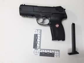 St. Thomas police charged a man, 31, with weapons offences after seizing a pellet gun. (Police supplied photo)
