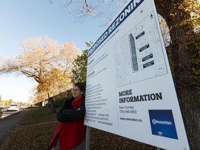 Kim Buehler, the executive director of the South East Edmonton Seniors Association poses for a photo at the site of the future home of Holyrood Gardens at 85 Street and 93 Avenue in Edmonton, Alberta on Thursday, October 5, 2017. Ian Kucerak / Postmedia