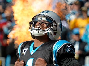 Cam Newton of the Carolina Panthers takes the field against the Washington Redskins at Bank of America Stadium on Nov. 22, 2015 in Charlotte, North Carolina. (Grant Halverson/Getty Images)