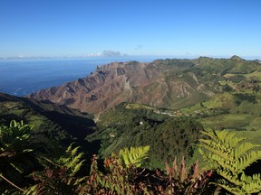 Mountainous district of Sandy Bay on St Helena Island taken from Dianas Peak the highest point on the Island. (Getty Images)