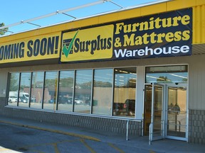 National chain Surplus Furniture and Mattress Warehouse is opening a new location on Richmond Street in Chatham at the former Giant Tiger building, shown here Oct. 5.