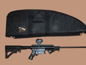 A nine-millimetre tactical assault rifle.

Supplied Photo