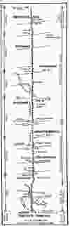 North Yonge Railways route and fare zones map (1930-1948).