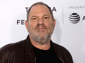 In this April 28, 2017 file photo, Harvey Weinstein attends the "Reservoir Dogs" 25th anniversary screening during the 2017 Tribeca Film Festival in New York. Attorney Lisa Bloom says she is no longer representing Weinstein as he confronts sexual harassment allegations. Bloom posted Saturday, Oct. 7, 2017, on Twitter that she has resigned as an adviser to Weinstein. She added that he and his board of directors are, quote, "moving toward an agreement. (Photo by Charles Sykes/Invision/AP, File)