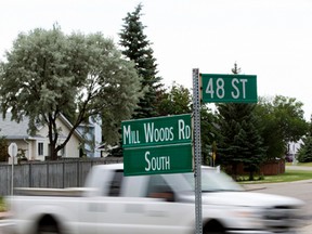Traffic makes its way through the Mill Woods Road South and 48 Street intersection, in Edmonton on Wednesday July 20, 2016. Photo by David Bloom