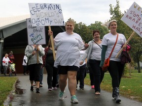 The second annual Stoma Stroll gets underway at Lake Ontario Park on Saturday. (Steph Crosier/The Whig-Standard)