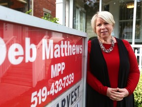 London North Centre MPP Deb Matthews is retiring. (MIKE HENSEN, The London Free Press)