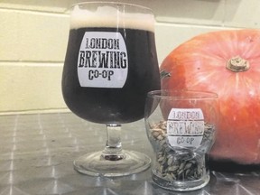 Fire in the Pumpkin Patch, a seasonal beer from London Brewing Co-op, is brewed with accidental smokey malt.