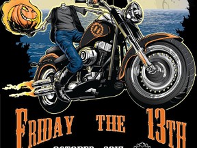 This is the Kinsmen official T-shirt design for the upcoming Friday the 13th biker rally in Port Dover. Contributed Photo