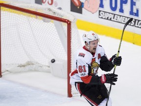 Mark Stone celebrates.