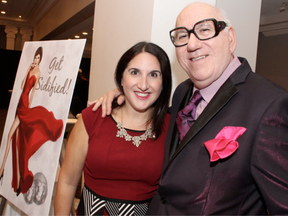 Sid Cratzbarg, host of the Get Sidified Fashion Show Gala for Crohn's and Colitis Canada, with his daughter, Hillary, at the Sala San Marco banquet hall on Friday, October 21, 2016. (Caroline Phillips, Postmedia)