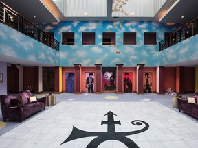 This undated photo provided by Paisley Park/NPG Records shows the atrium of Prince's Paisley Park in Chanhassen, Minn. (Paisley Park/NPG Records via AP/Files)