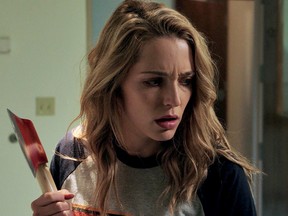 A college student (Jessica Rothe) relives the day of her murder until she discovers her killer's identity in "Happy Death Day." MUST CREDIT: Universal Pictures