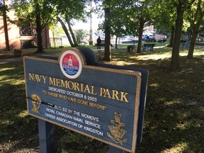Local navy veterans are upset about the potential impact on Navy Memorial Park in Ontario Street that a proposed high-rise development could have in Kingston, Ontario on Thursday, October 12, 2017. Elliot Ferguson/The Whig-Standard/Postmedia Network
