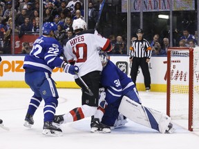 Maple Leafs goaltender Frederik Andersen says talent only goes so far. The team has to play hard and smart too. Michael Peake/Toronto Sun