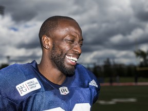 The versatile Cassius Vaughn, one of several Argos on the defensive side of the ball who have stepped up this season, returns to the secondary tomorrow night in Edmonton after missing a couple of games. (Ernest Doroszuk, Toronto Sun)