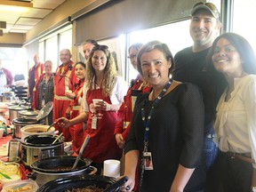 Shell Canada employees in Corunna participated in the Shell chili cook-off in support of the United Way of Sarnia-Lambton. Shell employees have just started their fundraising; all their contributions, including those from retirees, will be matched by the company. Brian McAuley won the chili competition, after having won the same event a few years ago. (Handout)