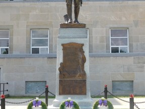 The area of the cenotaph and reflection garden is now off-limits to the use of festivals and events. (Kathleen Smith/Goderich Signal Star)