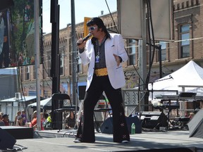 Joe Piastrino from Australia croons the songs of the King at the Collingwood Elvis Festival in this file photo from 2015. Ticket sales were disappointing at the 2017 edition and yet more than 8,000 people attended. The Collingwood event is described as the world’s largest. (File photo)