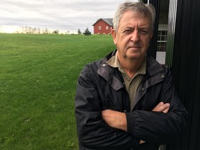 Bob Wilkins is upset that a neighbour’s rooster is disrupting his life at his home in a rural area of Kingston. (Elliot Ferguson/The Whig-Standard)