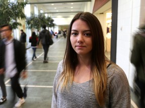 Morganna Sampson, president of the Fanshawe Student Union, says a strike at the college would be hard on the students. (MIKE HENSEN, The London Free Press)