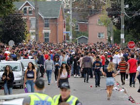 Aberdeen Street during Queen's Homecoming 2017 at around 3:30 p.m. in Kingston, Ont. on Saturday October 14, 2017. Steph Crosier/Kingston Whig-Standard/Postmedia Network
