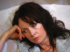 This file photo taken on September 24, 2009 shows British actress Lysette Anthony during a rehearsal for a Tennessee Williams play entitled 'Talk To Me Like The Rain' at the New End theatre, Hampstead, North London, England. British actress Lysette Anthony has told police that Harvey Weinstein raped her, the Sunday Times reported, October 15, 2017, becoming the fifth woman to level such accusations against the disgraced Hollywood mogul. (MAX NASH/AFP/Getty Images)