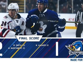 Marlies beat Thunderbirds on Sunday, Oct. 15, 2017. (twitter.com/TorontoMarlies)