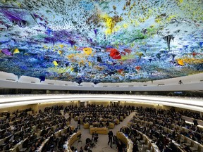 A general view taken on the opening day of the 22nd session of the United Nations Human Rights Council on February 25, 2013 in Geneva. FABRICE COFFRINI/Getty Images