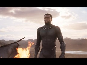 Chadwick Boseman in a scene from Marvel's "Black Panther."